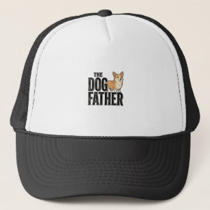 Funny Corgi Dogfather Vintage Engraving T-Shirt De Trucker Hat