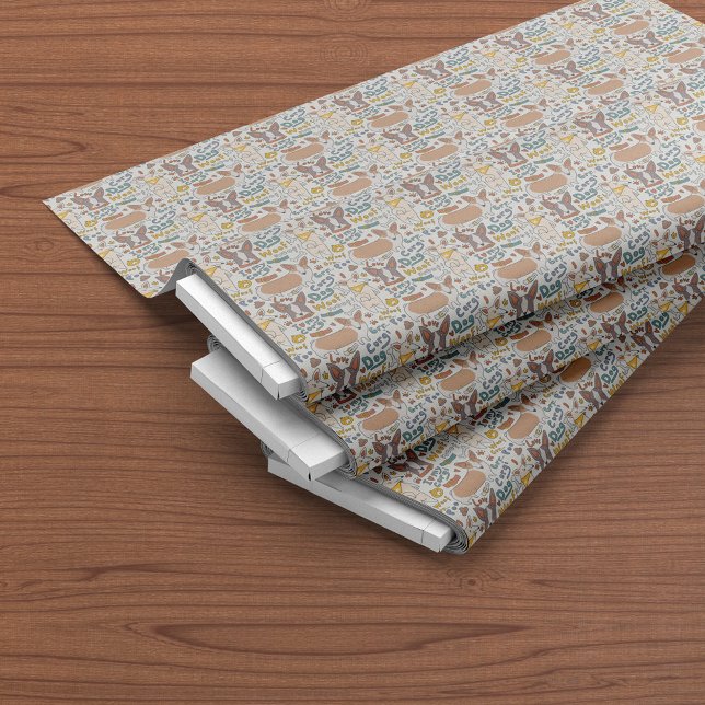 Funny Corgi Dogs Cartoon Seamless Pattern Fabric (Creator Uploaded)