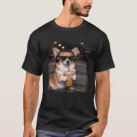 Funny Corgi Drinking Iced Coffee Dog Meme