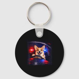 Funny corgi driving meme dog driving a car key ring