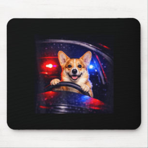 Funny corgi driving meme dog driving a car mouse pad