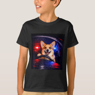 Funny corgi driving meme dog driving a car T-Shirt