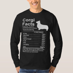 Funny Corgi Facts nutrition Gift Cardigan Pembroke T-Shirt