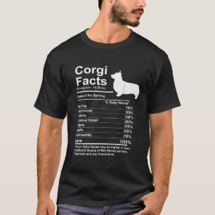 Funny Corgi Facts Nutrition Gift Cardigan Pembroke T-Shirt