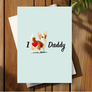 Funny Corgi From Pet Dog Butt Bum Joke Fathers Day Thank You Card