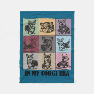 Funny Corgi Mom Quote In My Corgi Era Cool Dog Lov Fleece Blanket