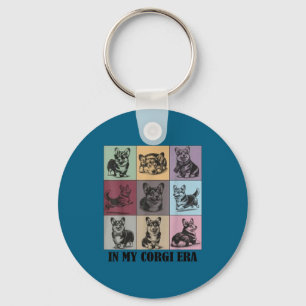 Funny Corgi Mom Quote In My Corgi Era Cool Dog Lov Key Ring