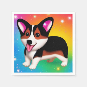 Funny Corgi Puppy Dog Napkin
