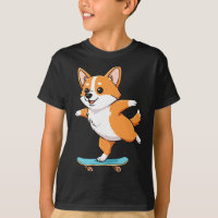 Funny Corgi Skater Skateboard Ballerina Mom Dad Ki