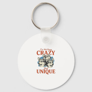 Funny Corgi Unique Vintage Engraving T-Shirt Desig Key Ring
