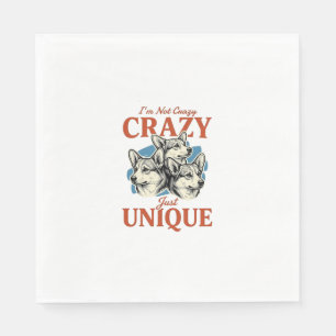 Funny Corgi Unique Vintage Engraving T-Shirt Desig Napkin