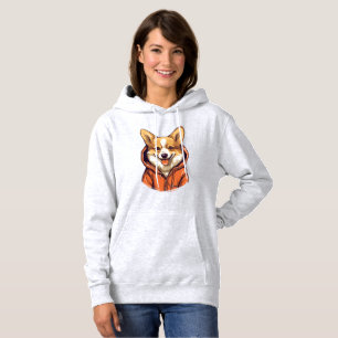 Funny Corgi Wearing Hoodie