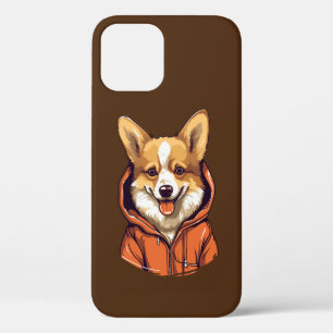 Funny Corgi Wearing Hoodie iPhone 12 Case