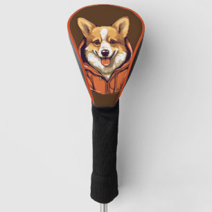 Funny Corgi Wearing Hoodie Golf Head Cover