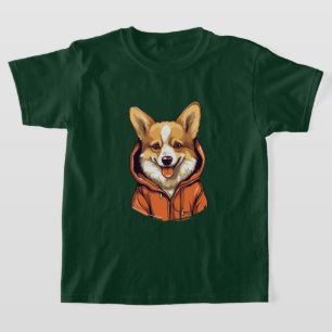 Funny Corgi Wearing Hoodie T-Shirt