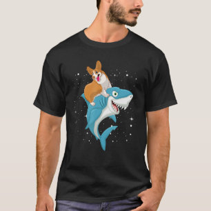 Funny Corgis Upon A Shark, Funny Costume Corgi Lov T-Shirt