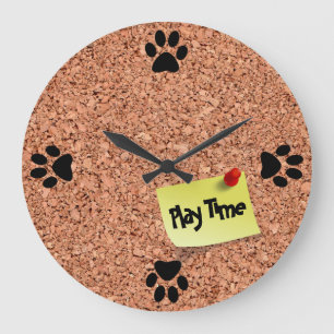 FUNNY Cork Board with Customisable Text on Post It Large Clock