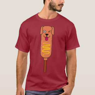 Funny Corn Dog With Dachshund Badger Sausage T-Shirt