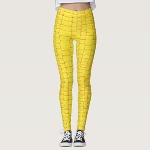 Funny Corn Pattern Leggings  Original Hand-Painted