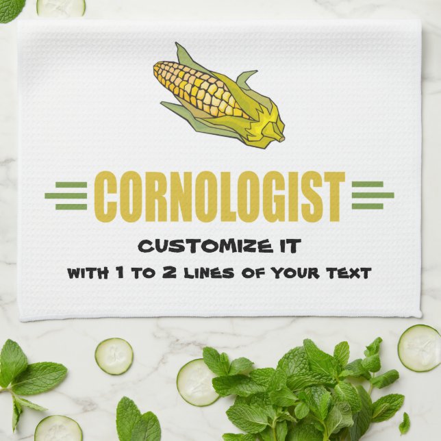 Funny Corn Tea Towel (Folded)