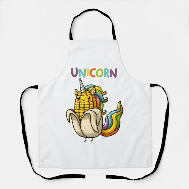 Funny Corn Unicorn Apron (Front)