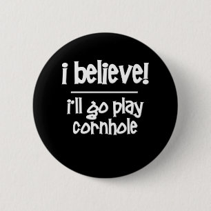 funny Cornhole 6 Cm Round Badge
