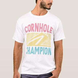 Funny Cornhole Champion T-Shirt for Game Night