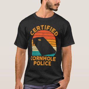 Funny Cornhole Corn Hole Retro Certified Cornhole T-Shirt
