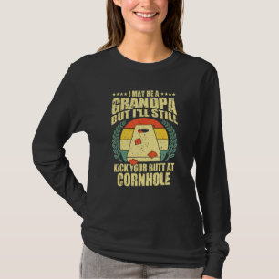 Funny Cornhole For Men Grandpa Sack Toss Game T-Shirt