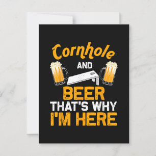 Funny Cornhole Gift For Men Cornhole Player Beer  Postcard