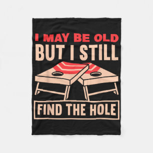 Funny Cornhole Grandpa Fathers Day Toss Games Fleece Blanket