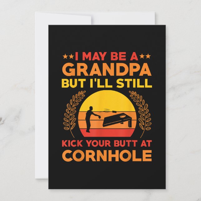 Funny Cornhole Grandpa Outfit Sack Toss (Front)