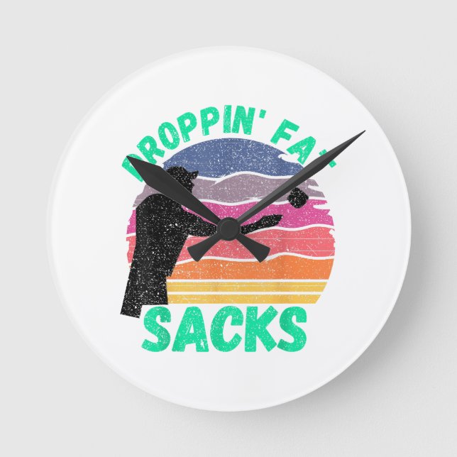 Funny Cornhole Team Cornhole Accessories  Round Clock (Front)