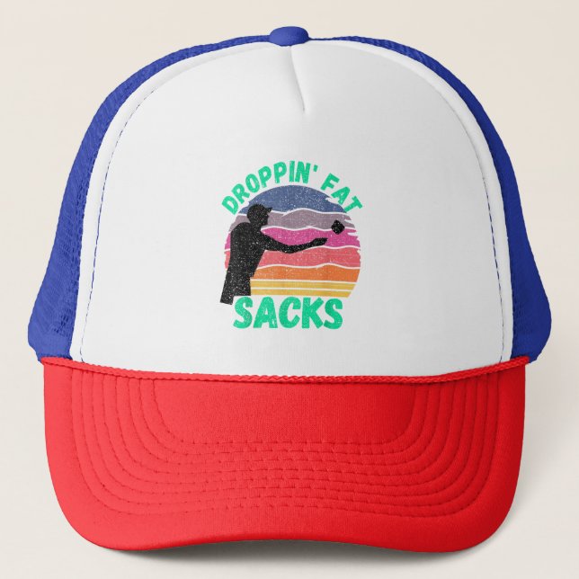 Funny Cornhole Team Cornhole Accessories  Trucker Hat (Front)