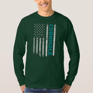 Funny Cornhole US Flag Men women Cornhole  T-Shirt