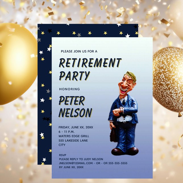 Funny Corporate Retirement Party Invitation (Funny Corporate Retirement Party Invitation)