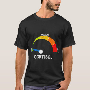 Funny cortisol level speedometer stress meme T-Shirt