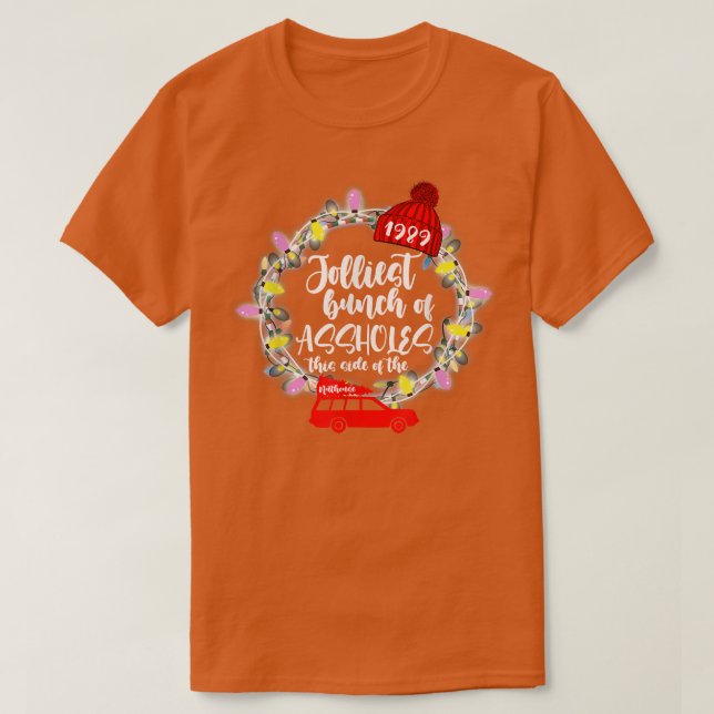 Funny Costume Christmas Tree Truck Jolliest Bunch  T-Shirt (Design Front)