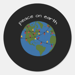 Funny Costumes For Celebrating Christmas Peace On  Classic Round Sticker
