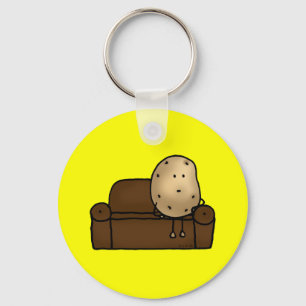 Funny couch potato key ring