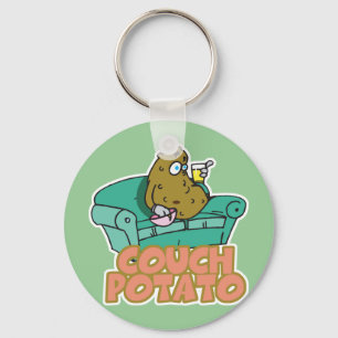 Funny Couch Potato Key Ring