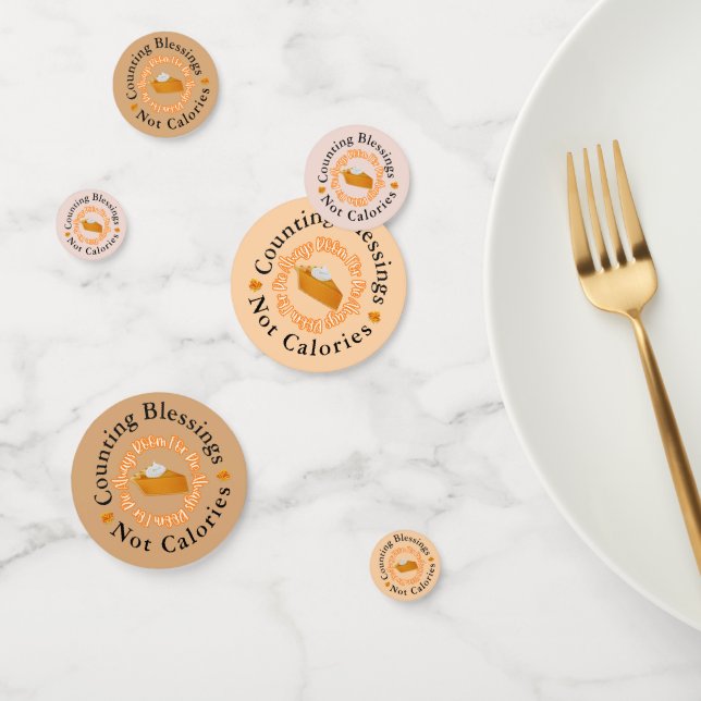 Funny Counting Blessings Not Calories Thankful  Confetti (Group)