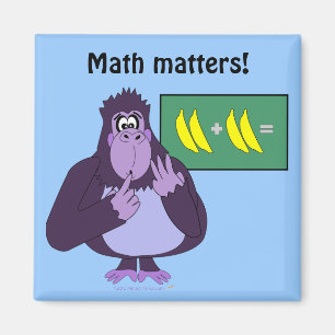 Funny Counting Gorilla Math Custom Magnet