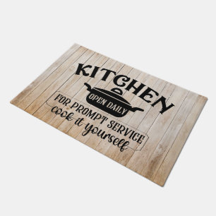 funny Country kitchen cook yourself Doormat