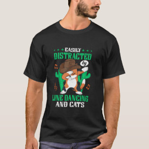 Funny Country Music Distracted By Line Dancing And T-Shirt