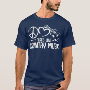 Funny Country Music Graphic Women Peace Love Count T-Shirt