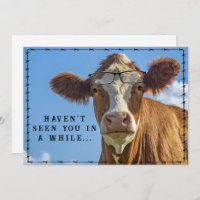 Funny Country Western Ranch Farm Cow Glasses