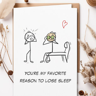 Funny Couple Card – Sleep & Spa Gag