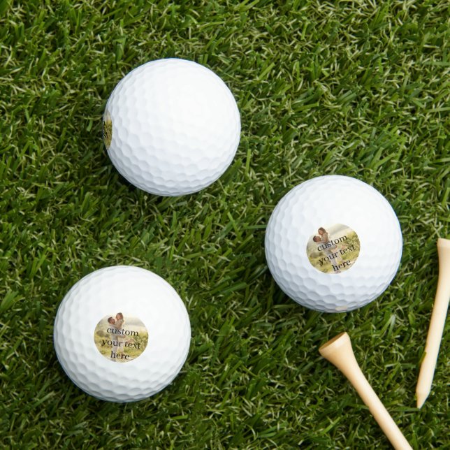 Funny Couple Face Custom Golf Balls Gift (Insitu Grass)