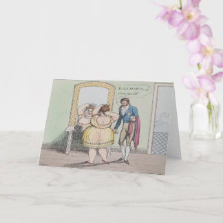 Funny Couple Getting Ready Regency Greeting Card